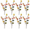 Amosfun 8 Osterschmuck Eierpicker Aus Kunstschaum Blumenstrauß Aus Gefälschten Eiern DIY Osterdekorationen Frühlingsblumen Künstlicher Osterei-Zweig Osterbaumpflücker Glas Ei Hölzern