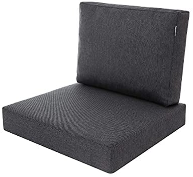 HOBBYGARDEN Miatech Kissen für Rattansessel Rattanmöbel Gartenmöbel Technorattan Innen/Draußen 60x55cmSchwarz