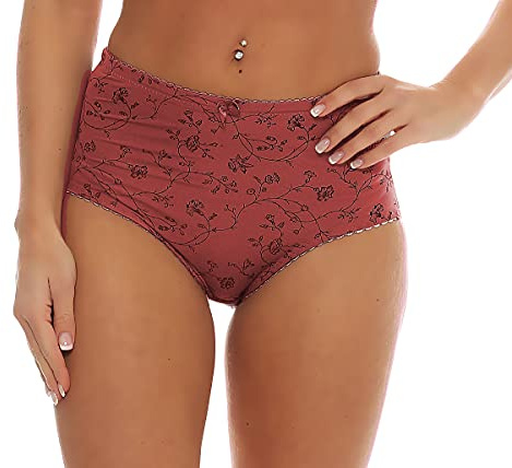 Cocain underwear 2 Stück modische Microfaser Taillen-Slips Uni rot Microfaser schlüpfer hüfthoch Slips ohne naht Shape-Effekt Grösse 36-38