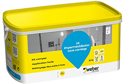 WEBER Kit d'imperméabilisation sous carrelage, 6m, pour sols et murs intérieurs des locaux humides