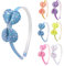 Candygirl 6 Stück Glitzer Haarreif für Mädchen Kinder Glitzer Bogen Haarreifen,Funkelnd Stirnbänder Glitter Stern Pailletten Haarband für Kleine Mädchen Alice Bänder Regenbogen Haarreif