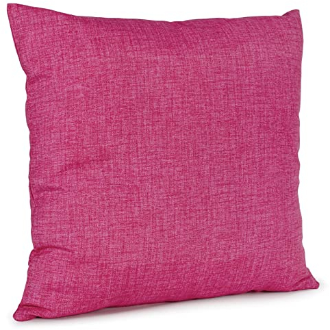 ANRO Kissenbezug Kissenhülle Kissen Sofakissen Zierkissen Deko Kissenbezüge Leinenoptik Fuchsia 40x40cm ohne Füllung