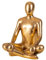 IDYL Moderne Skulptur Figur Sandsteinguss Sitting Man Crossed Legs |goldfb. | Masse 22x18x28 cm | Dekorationfigur für jeden Wohnbereich
