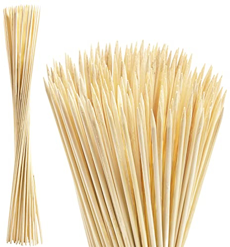 200 Stück Bambus-Marshmallow-Bratstäbchen, 76,2 cm, 5 mm dick, extra lang, Bambus-Holzspieße, Smores-Sticks für Hotdog-Spieße für Camping, Partys, Pflanzen (76,2 cm)