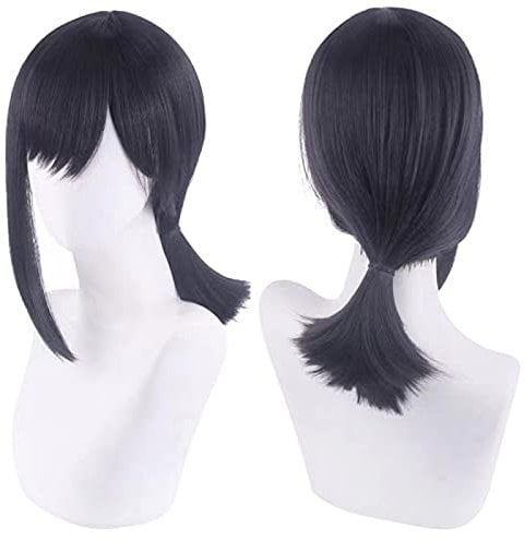 Chainsaw Man Cosplay higashiyama kobeni Wig Jet black Wig Cosplay Anime Cosplay Heat Resistant Synthetic Wigs Halloween