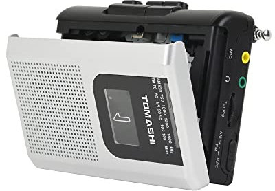 TOMASHI Lecteur cassette Walkman Radio FM AM avec haut-parleur intégré, microphone F-318B