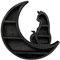QOTSTEOS Holz Kristall Regal, Mond Katze Home Improvement Wall Mounted Jewelry Rack Wooden Crystal Shelf Kitchen