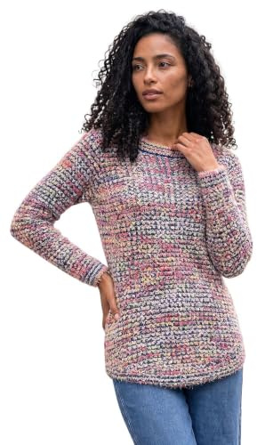 Roman Fluffy Yarn Jumper for Women UK Ladies Thick Sweater Warm Cosy Chunky Knitted Pullover Winter Furry Casual Smart Textured Everyday Cuddly Soft Knitwear