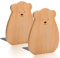 behone Buchstütze,1 Pair Wooden Bookends Kleiner Bär Buchstützen for Books 15 x 12 x 10.5 cm for School, Home, Office and School