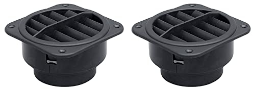 Warmluftauslass 60mm, 2 Stück Standheizung Zubehör Luftauslass Abschließbarer Drehbarer ABS-Kunststoff Luftauslass Eckig Universal Standheizung Luftauslass 42mm 60mm 75mm für Auto Bus Wohnmobil