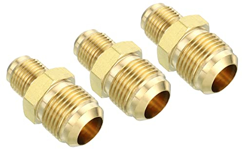 PATIKIL 3/8x5/8 3Stk Stecker Leuchte Messing Kompression Rohr Fitting Leuchte Rohr Fitting Leitung Schlauch Fitting für Sauber Schlauch Verbinder