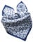 Prettystern Unisex handrolliertes SeidenHalstuch Seide Nickituch Bandana kleines Seidentuch für Damen Herren 01A Blau Blümchen