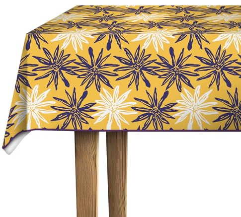 d-c-fix Wachstuchtischdecke Felisa 150 cm rund | Tischtuch im Vintage-Stil für den Küchen-, Ess- oder Gartentisch – lebensmittelecht, abwaschbar & wasserdicht