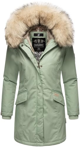 Navahoo Damen Winter Jacke Parka Mantel Winterjacke warm Kunstfell Premium B669