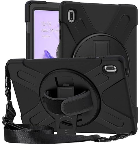 eSTUFF Austin Defender Case - Schutzhülle für Samsung Galaxy Tab S9 FE+, Schwarz, Kunststoff, Hochleistungsschutz, Hülle, Reise, Alltag, Schutz