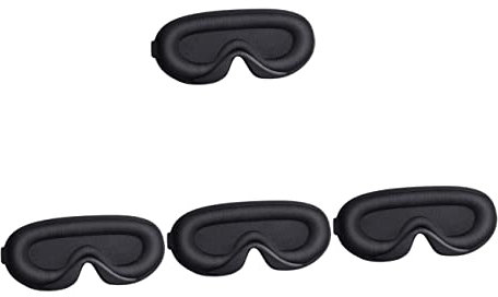 GLEAVI 4-teilige Schlaf- Für Männer Und Frauen Bequeme Schlafmaske Elastisches Band Schwarz Blockiert Licht Für Unterwegs