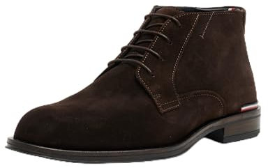 Tommy Hilfiger Core RWB Hilfiger Suede L Boot (FM0FM04805, Stivaletti Bassi Uomo, Marrone (Dark Coffee), 41 EU