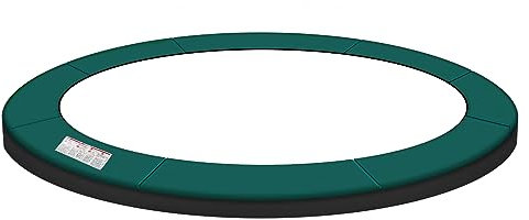 Baunsal® Trampolin Randabdeckung Ø 427 cm mit 30 cm breite in grün-schwarz und 20 mm dick uv-beständig reißfest Trampolin Ersatzteile Trampolin Schutzrand für das Trampolin Outdoor