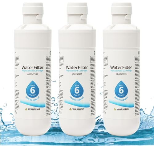 DASNTERED Filtre à eau universel pour réfrigérateur LG LT1000P, 3 pièces, compatible Kenmore 9980, éliminateur de contaminants et polluants, blanc, environ 17 x 5 cm