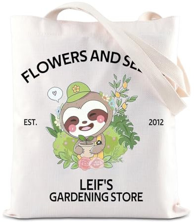 BAUNA ACNH Merchandise Inspired Tote Bag Faultier Lovers Gift Leif Gardening Store Shoulder Bag Animal Villagers Gift Video Gamer Gift, Tragetasche 2012, 35*40cm