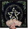 Tarot-Tuch, quadratische Tarot-Tischdecke - Tarot-Kartenmatte - Tarot-Lesung, Weissagung, quadratische Gobelin-Tischdecke, 19,68 x 19,68 Zoll, rituelles spirituelles Tuch für heidnische Astrologie-Les