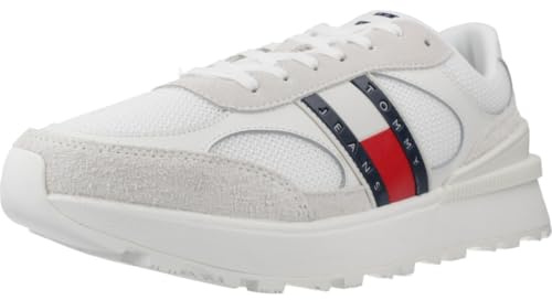 Tommy Jeans Herren TJM Technical Runner ESS Em0Em01537 Niedriges Oberteil, White (Ecru), 40 EU
