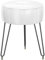 YMYNY Schminkhocker Stuhl, Hocker im Kürbisstil, Pouf Couch Hocker, Moderner Multifunktionaler Make-up-Hocker für Schlafzimmer, Wohnzimmer 32 x 32 x 44CM Weiß HBD036W