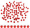 100st Glöckchen zum Basteln, 1cm Weihnachtsglöckchen Kleine DIY Metallglöckchen Dekorative Metallglöckchen für Feiertags- Fest- Heimparty Geschenkboxen Dekorationen (Rot)