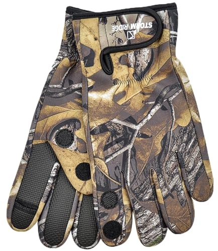 A2Z Mens Neoprene Gloves Outdoor Fishing Rubber Palm Grips Fold Back