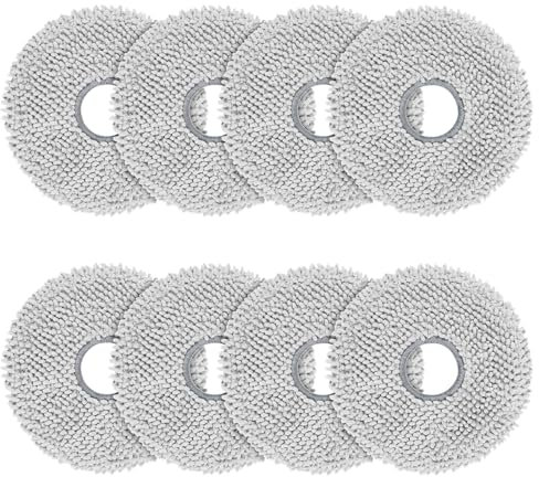 8 Stück Wischtücher Ersatzteile für ECOVACS DEEBOT T30 Pro Omni/T30 OMNI, T30S Pro/Combo/Complete, T30C Pro Omni, T50 Omni/Pro Omni/Max Pro Roboter Staubsauger, Spin Reinigungspads Ersatzzubehör