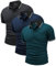 JACKETOWN 3 Pack Mens Polo Shirts Short Sleeve Lightweight Breathable Golf Polo Casual Adult Multipack Tennis T Shirt