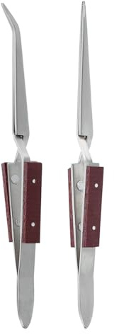 POFET Pack de 2 pinzas de soldadura con mango de precisión para soldadura, herramientas adecuadas para reparación electrónica/ordenador/laboratorio