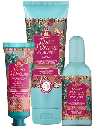 TESORI D'ORIENTE Pflegeset Ayurveda: Handcreme, Bodylotion & EDT