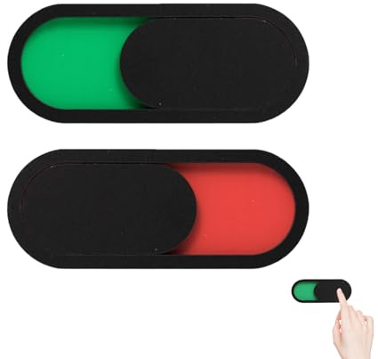 2 Pack Frosted Acrylic Privacy Slide Door Sign Toilet Occupancy Indicator | High-visibility red-green slider, self-adhesive no-drill install, smooth glide, ideal for office hotel hospital spaces