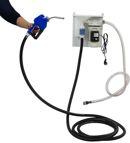 MIUKYUI AdBlue Pumpe 370W DEF Transferpumpe Komplettset Elektrisch mit automatischer Pistole und 6m Schlauch für DEF bis 8.8GPM inkl. Überlastschutz für LKW Transport Unternehmen Tankstelle