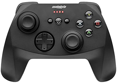 snakebyte GAME:PAD Pro - Wireless Controller für PC, Analog Joysticks, kabelloser 2,4GHz Game Controller für Computer, kompatibel mit Directinput und Xinput, integrierter Akku, extra 3m USB-Kabel
