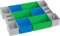 FORMAT Sortimo Storage Box Set of 8 CD3 - Plastic Organizes and Stores Efficiently in 405 x 315 x 63 mm - Blau / Grün / Grau