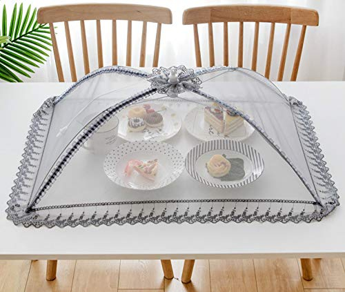 Premium Pop-Up Mesh Bildschirm Lebensmittel Abdeckung Zelt Regenschirm, wiederverwendbar und zusammenklappbar Outdoor Picknick Essen Abdeckhaube Netz Lebensmittel Abdeckhaube halten Fliegen, Käfer