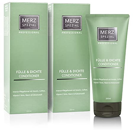 Merz Spezial Professional Haar Conditioner Fülle & Dichte - mit Keratin und Koffein für weniger Haarbruch und geschmeidiges Haar (2 x 200 ml)
