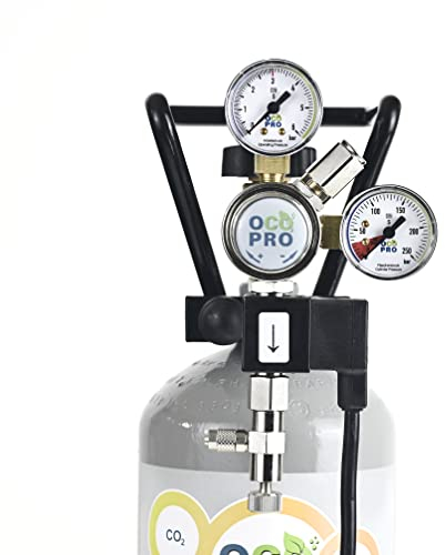 OCOPRO CO2-Druckminderer für das Aquarium. Single- oder Doppelkammer. Mit oder ohne Magnetventil/Nachtabschaltung. (Profi + MV)