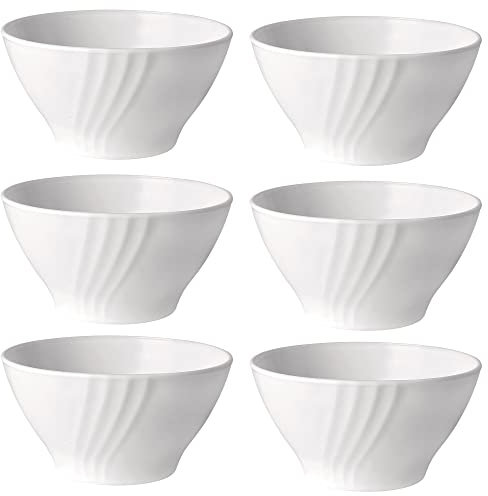 Queensway Home & Dining 6X Opal Glass White Cereal Bowl Soup Dessert Modern Fruit Set