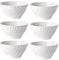 Queensway Home & Dining 6X Opal Glass White Cereal Bowl Soup Dessert Modern Fruit Set