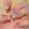 NICENEEDED Heart Diamond Press On Nails Lang, Girly Pink Glossy Ballerina Kunstnägel, 24Pcs Full Cover Strass Falsche Nägel Mit Nagelkleber Aufkleber Für Fingernägel Verlängerungswerkzeug Halloween
