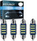 Keiurot 36MM Festoon Led 6418 Led Car Bulbs C5W Bulb CANBUS Error Free 239 6461 Led Festoon Bulbs for Car Interior Dome Map Door Courtesy Number Plate Lights White 12V-24V,Pack of 4