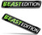 Biomar Labs 2 x 3D Gel Silikon Aufkleber Beast Edition Badge Biest Grün Stickers Autoaufkleber Auto Motorrad Fahrrad Fenster Tür Laptop KS 173