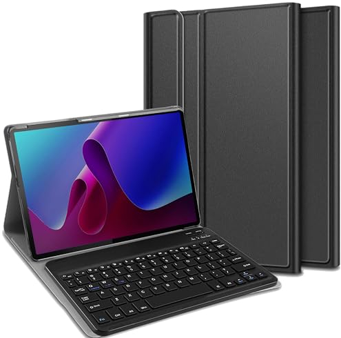 Housse pour Tablette avec Clavier Compatible avec Lenovo Tab P11 (2nd Gen) - Étui Clavier Bluetooth QWERTY - Noir