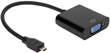 VBESTLIFE Adaptateur de Convertisseur Vidéo Micro HDMI vers VGA 1080P pour 4B, Plug and Play, Transmission Stable Haute Définition, Prise en HDCP (Micro HDMI vers VGA)