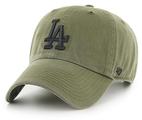 '47 Los Angeles Dodgers Olive MLB Ballpark Camo Clean Up Cap - One-Size