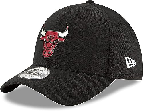 New Era NBA Team Classic 39Thirty Stretch Flex Fit Hat Cap, Chicago Bulls Black, L/XL