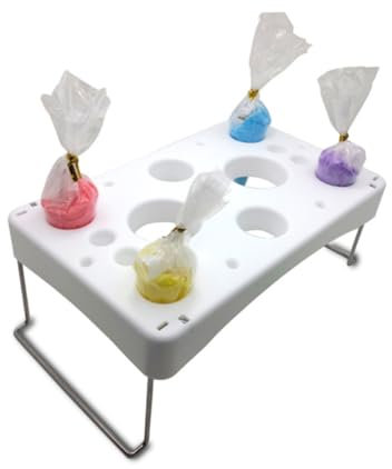 Abaodam Cake Decorating Work Table Cream Piping Icing Nozzles Storage Holder Pastry Bags Tray Stand Organiser for Buttercream Bags